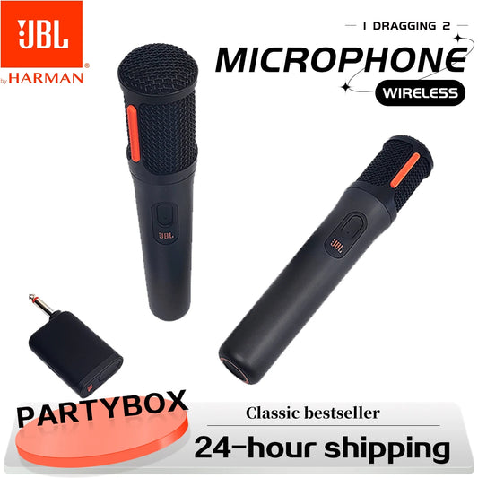 JBL Digital partybox PB UHF wireless rechargeable portable microphone system with dual-channel receiver voice crisp sound