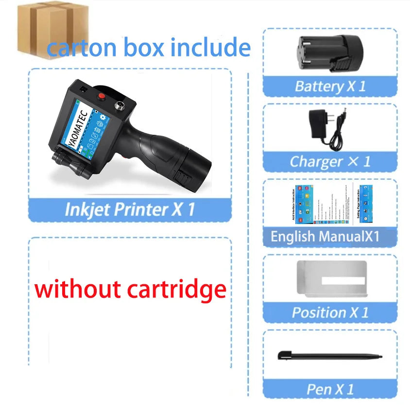 S1730  28 language date number logo expiry date label plastic carton hand jet handheld thermal inkjet printer