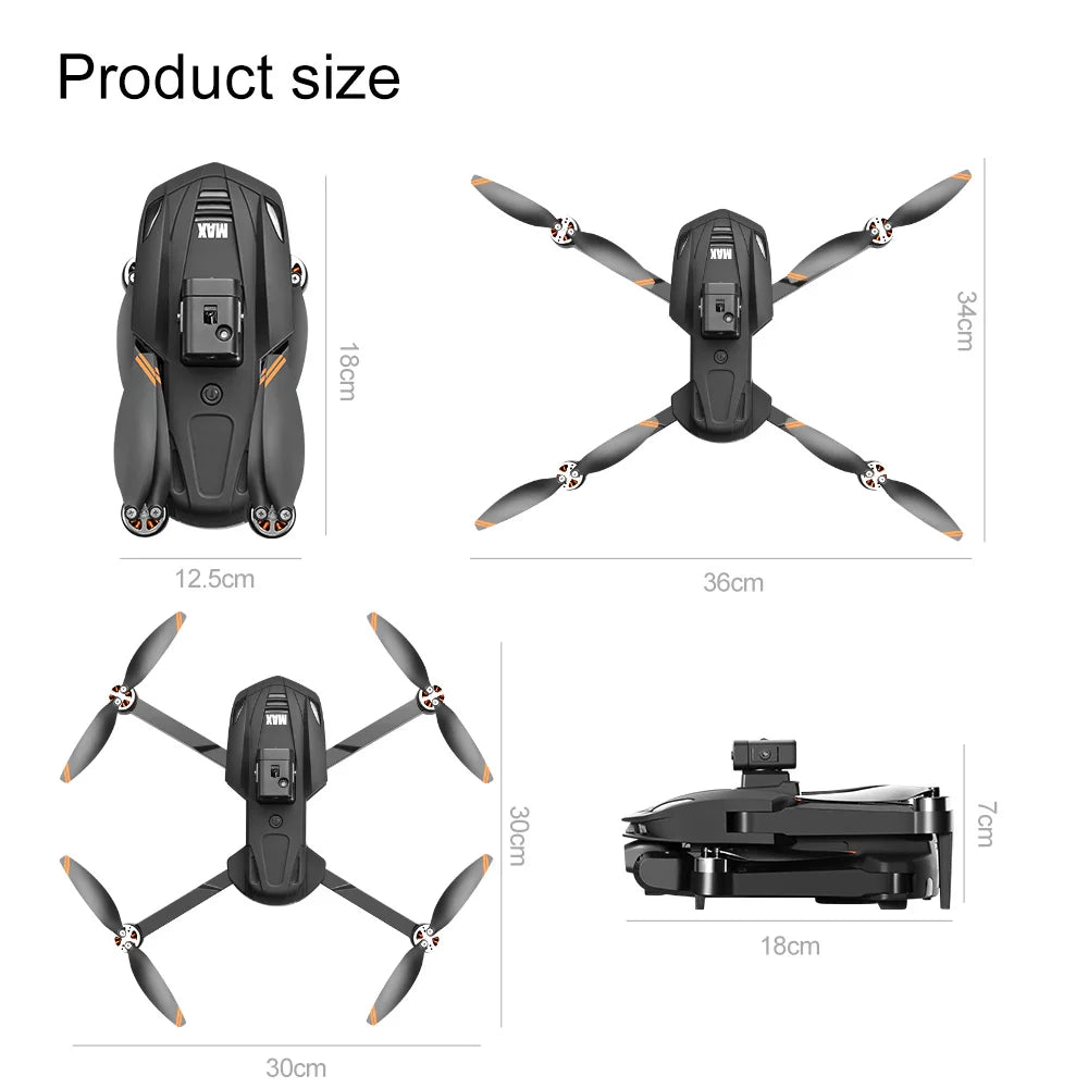 2025 New V168 Max Drone 8K Professional 5G GPS HD Dual Camera Photography 5KM Brushless Foldable Large Screen RC Quadcopter Toys