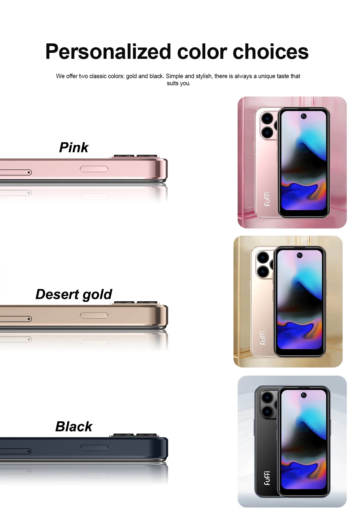 Fuffi XS16 Mini Phone 4G LTE Android10.0 Smartphone 4GB RAM 32GB ROM 4" Display 5MP Camera Dual SIM With Play Store WhatsAPP