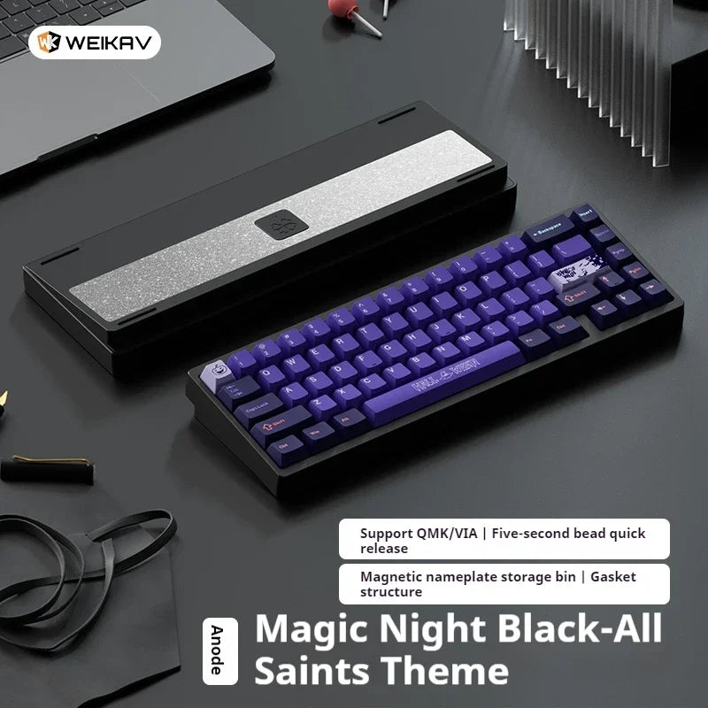 Sugar65 V2 Lucky65 V2 Aluminum Alloy Mechanical Keyboard 3-Mode Customization 2.4g Bluetooth Hotswap Gasket RGB Gaming Keyboard