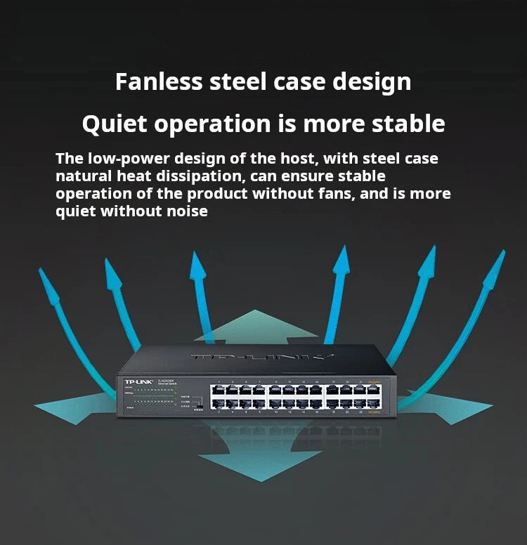 TP-LINK Full-gigabit Network Monitoring 24-port Switch 1000M Network Cable LAN Splitter Ethernet HUB TL-SG1024DT