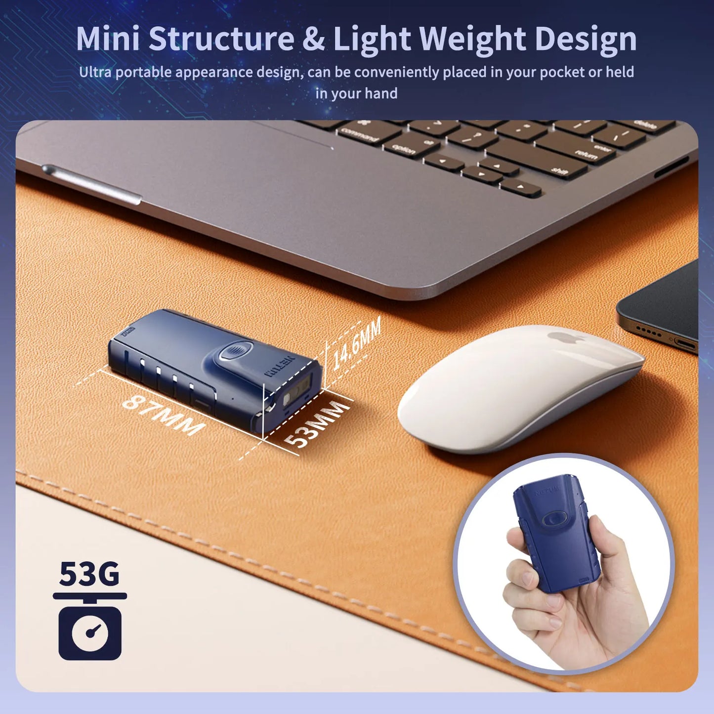 NETUM E740 Wireless CCD Barcode Scanner AND E800 Bluetooth 2D QR Bar code Reader PDF417 Scanner for mobile payment Industry