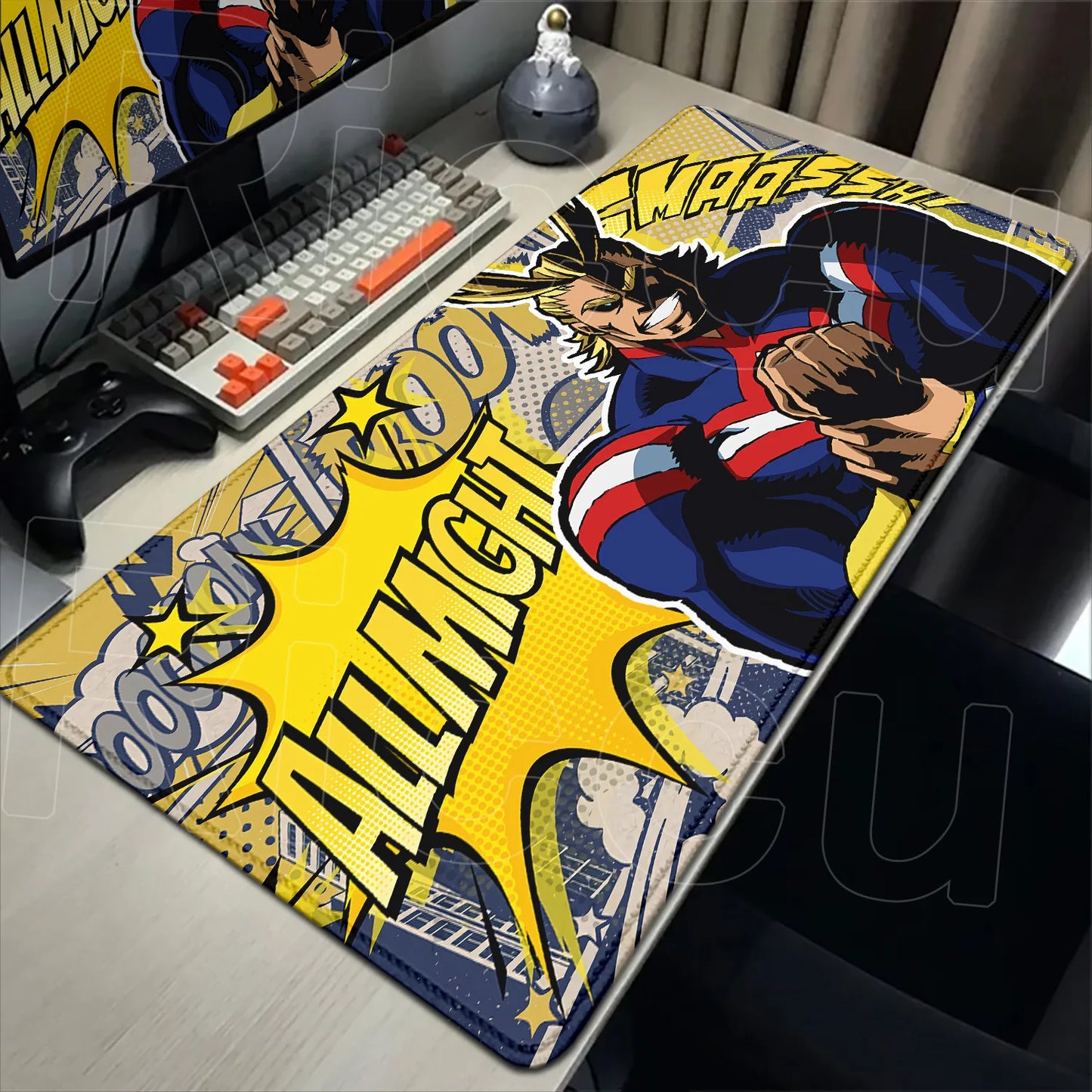 Japan Anime My Hero Academia Mousepad Bakugou Katsuki Large Lock Edge Keyboard Pad For Gamer Computer Desk Mats Anti-slip Rubber