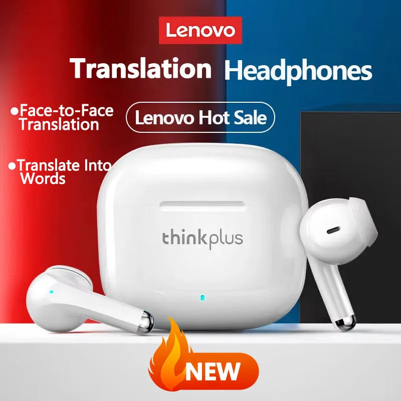 Lenovo LP40 Pro Translation Earburds TWS Bluetooth Real Time Translation Long Endurance AI Earphones Travel Translator Headset
