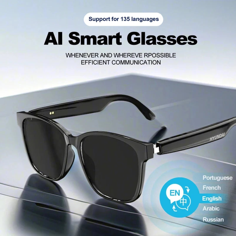 2025 New AI Smart Glasses Intelligent Translation Wireless Bluetooth Glasses Real-time Simultaneous Interpretation Headset