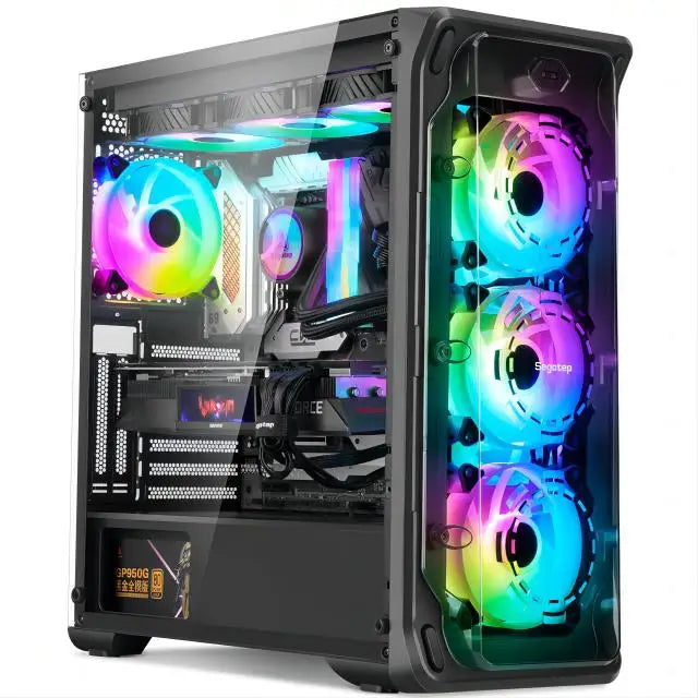 Desktop Computer I3 12100F 16GB 500G SSD RX550 4GB DDR5 Quad Core Win11 PC Desktop Computer Host Office and Household Use Gaming