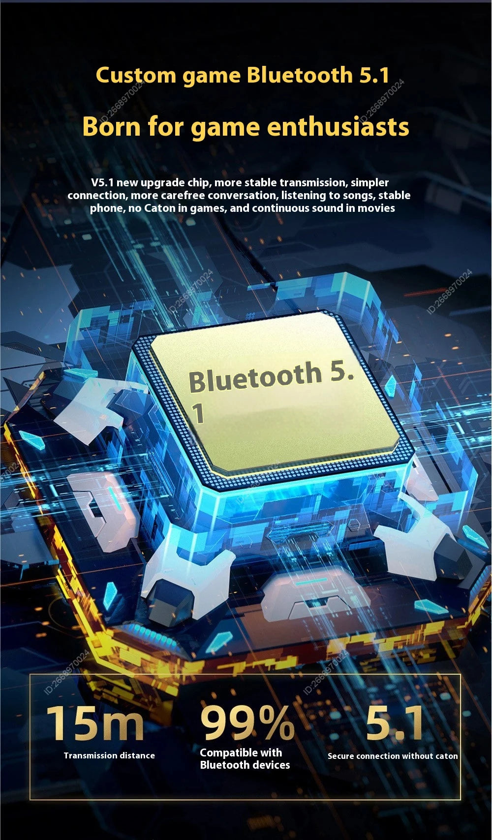 Xiaomi G9S TWS Bluetooth Earphones Sport Headphones Touch Control HiFi Stereo Sound Waterproof In-Ear Game Headset With Mic