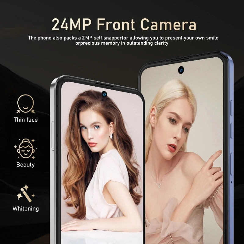 Global Vision M17 Pro Max Smartphone 5G Android 8GB RAM 256GB ROM 6.56 Inch Phone 720x1612HD 24+48MP 4G 5G Network Mobile Phones