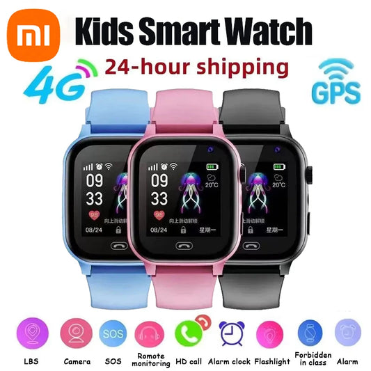 Xiaomi Kids Smart Watch 4G SOS GPS Location Video Call Sim Card Child SmartWatch Camera Waterproof Upgrade Watch For Boys Girls