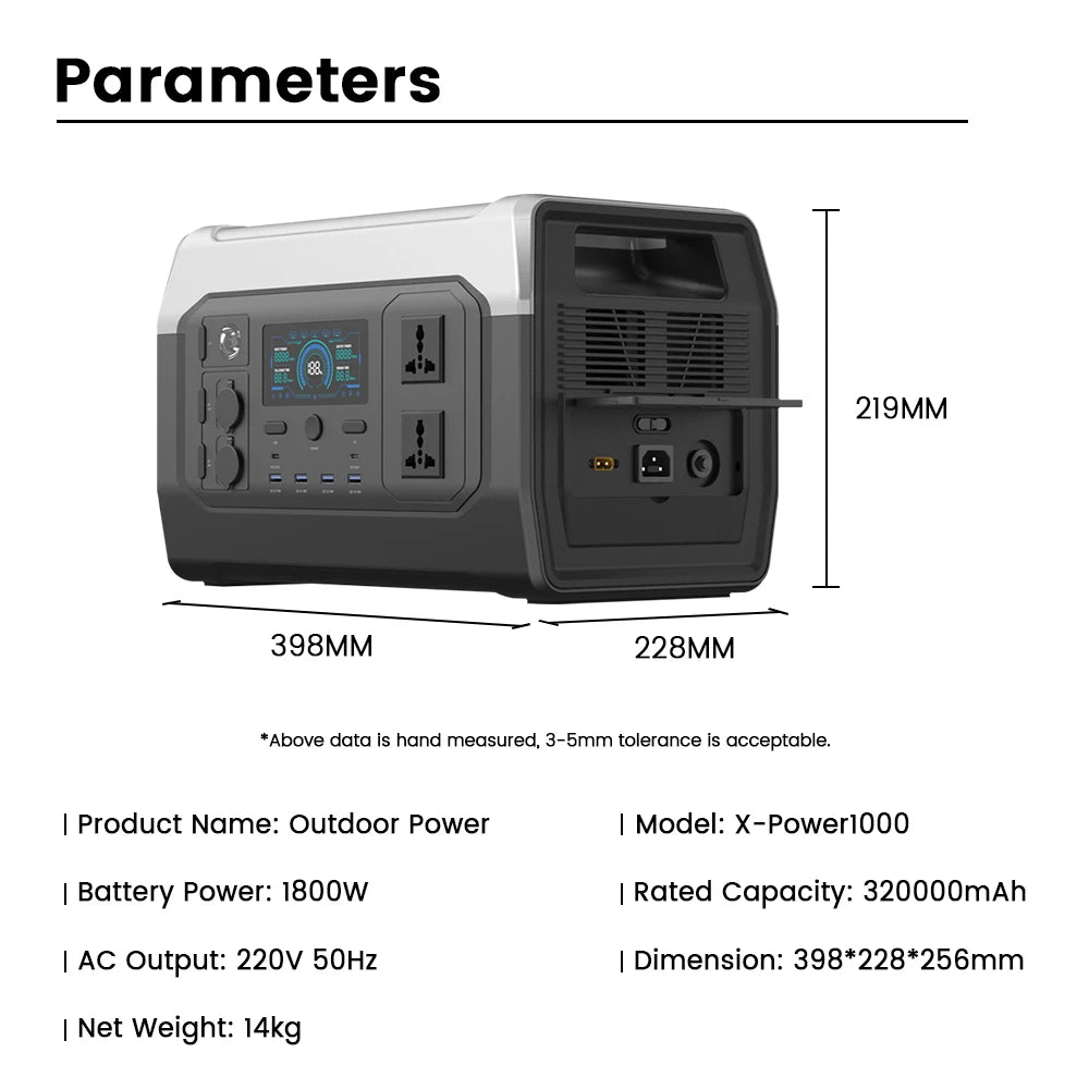 2600W 1800W 500W Portable Power Station Outdoor UPS Function Pure Sine Wave Lifepo4 Batteries 220V портативная электростанция