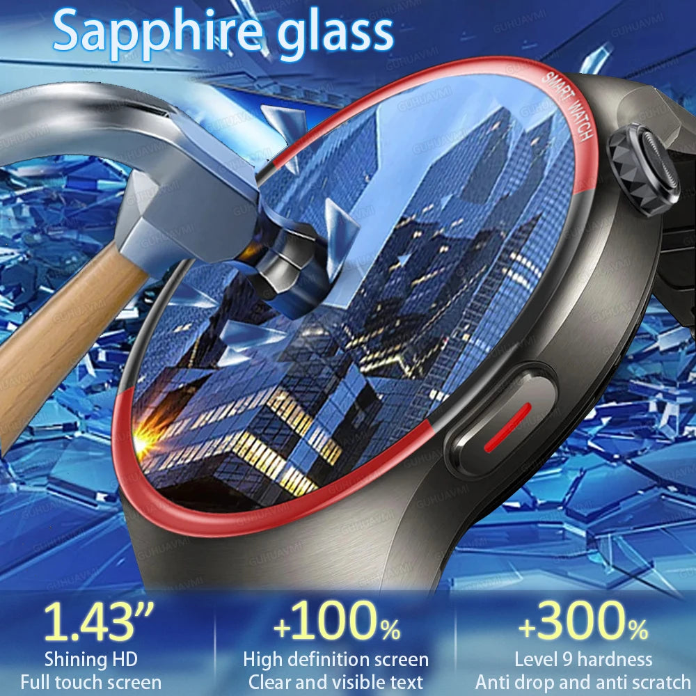 Medical Grade Non invasive Blood Glucose HRV Detection Smart Watch NFC HD Bluetooth call Smart watch Man Woman