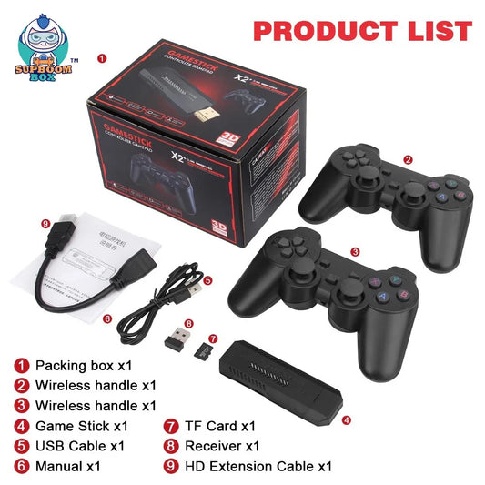 X2 Plus 64G 128G 256G 50000 Games Retro Video Game Console with GD10 Pro Stick 4K 3D HD Support Wireless Controller254