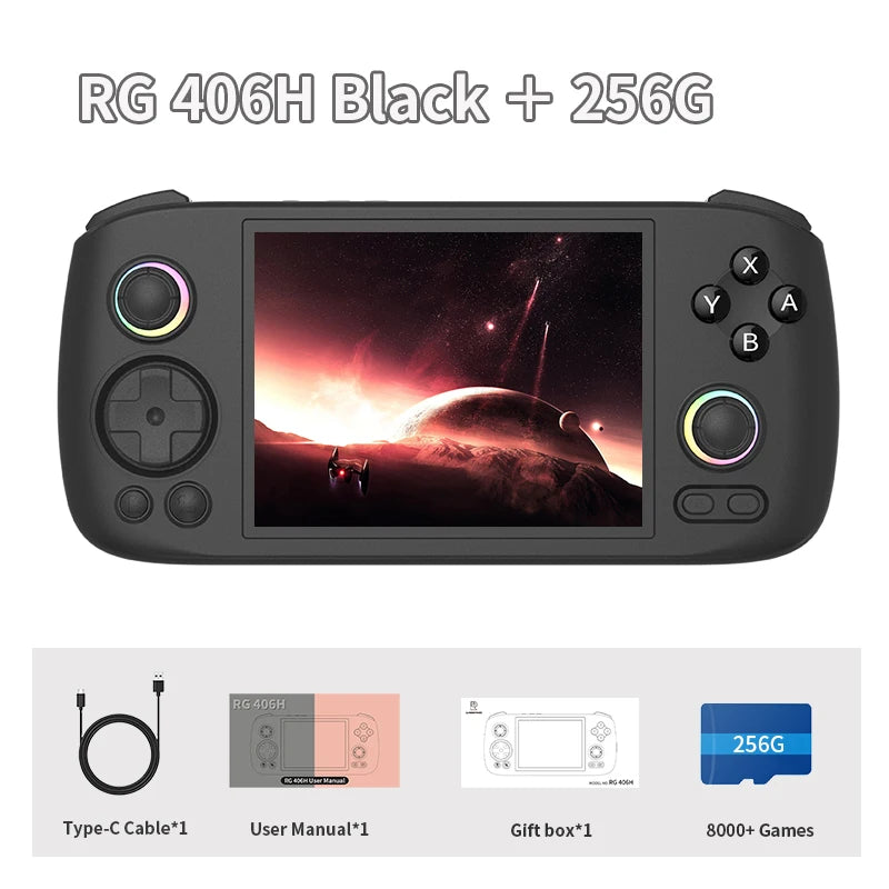 ANBERNIC RG406H RG 406H Handheld Game Console 4inch IPS Multi-touch Screen Retro Video Games Players Support 5G WIFI FOTA Update