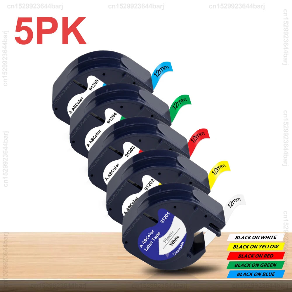 Inkless Label Maker Dymo LetraTag LT100H LT-100H Label Printer Handheld Self-adhesive Sticker Printer with Dymo 12mm LT Tape