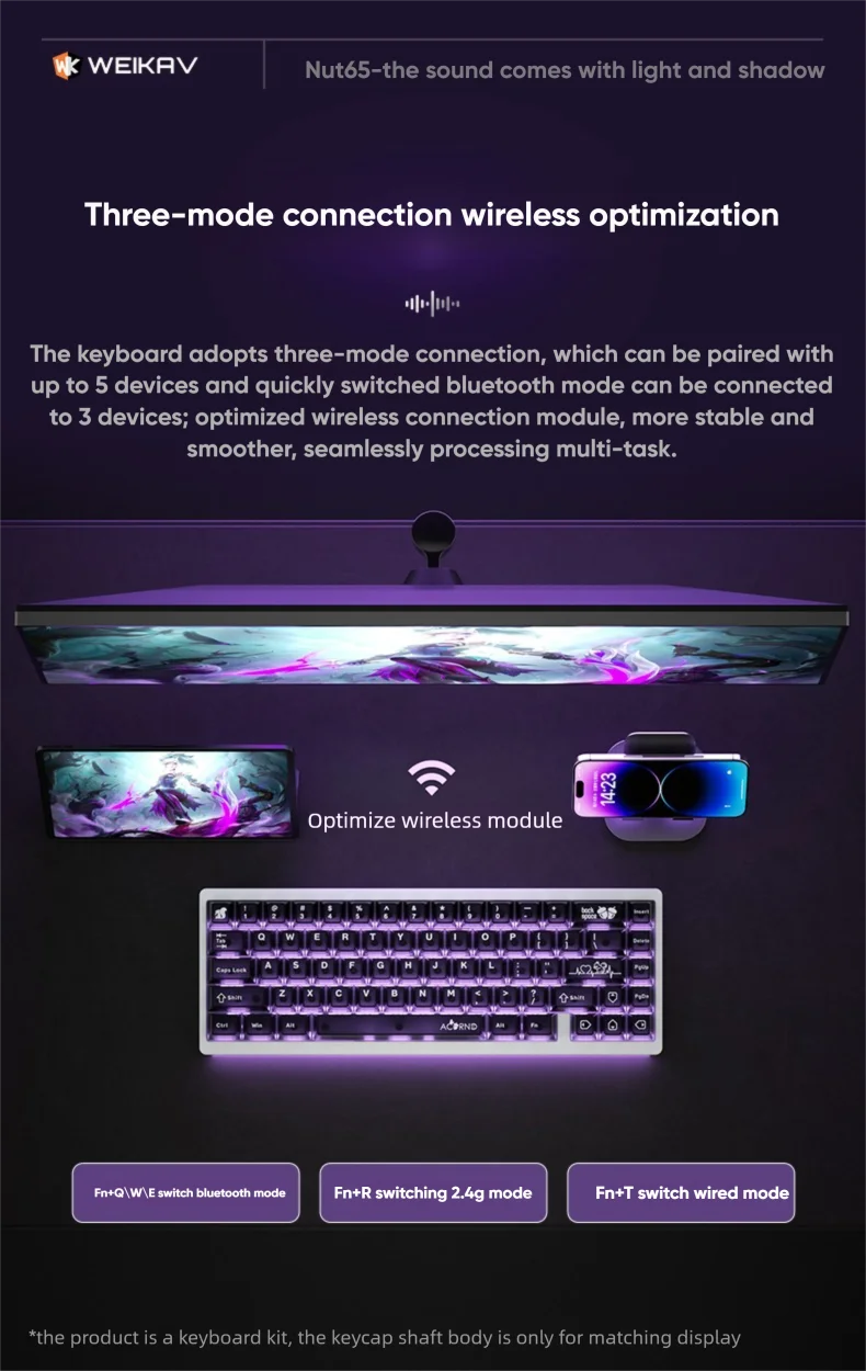 Sugar65 V2 Lucky65 V2 Aluminum Alloy Mechanical Keyboard 3-Mode Customization 2.4g Bluetooth Hotswap Gasket RGB Gaming Keyboard