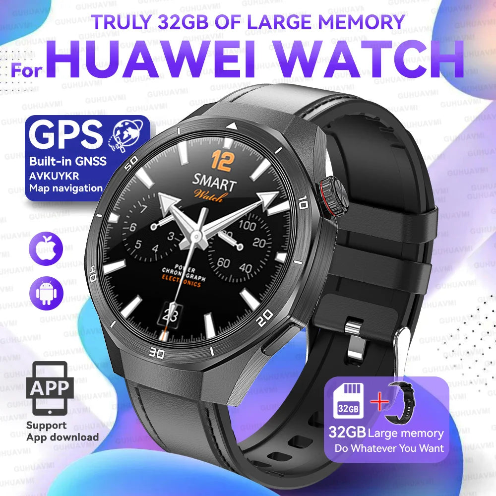 For HUAWEI GT 5 Pro 2025 New Smart Watches HD Sapphire Screen 32Gb Memory AGPS Navigation HD Video Bluetooth Call Smart Bracelet