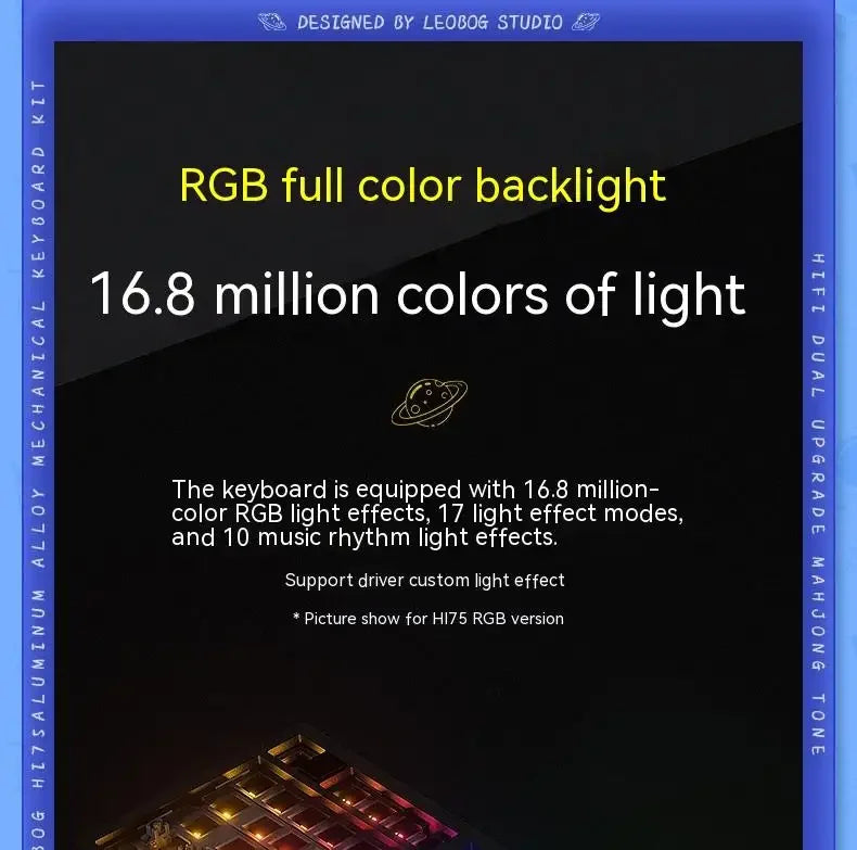 LEOBOG Hi75C Pro Hi75 Sugar65 Custom Mechanical Keyboard Aluminum Kits Hot Swap Wired Gaming Keyboard RGB Gamer Gasket Keyboard