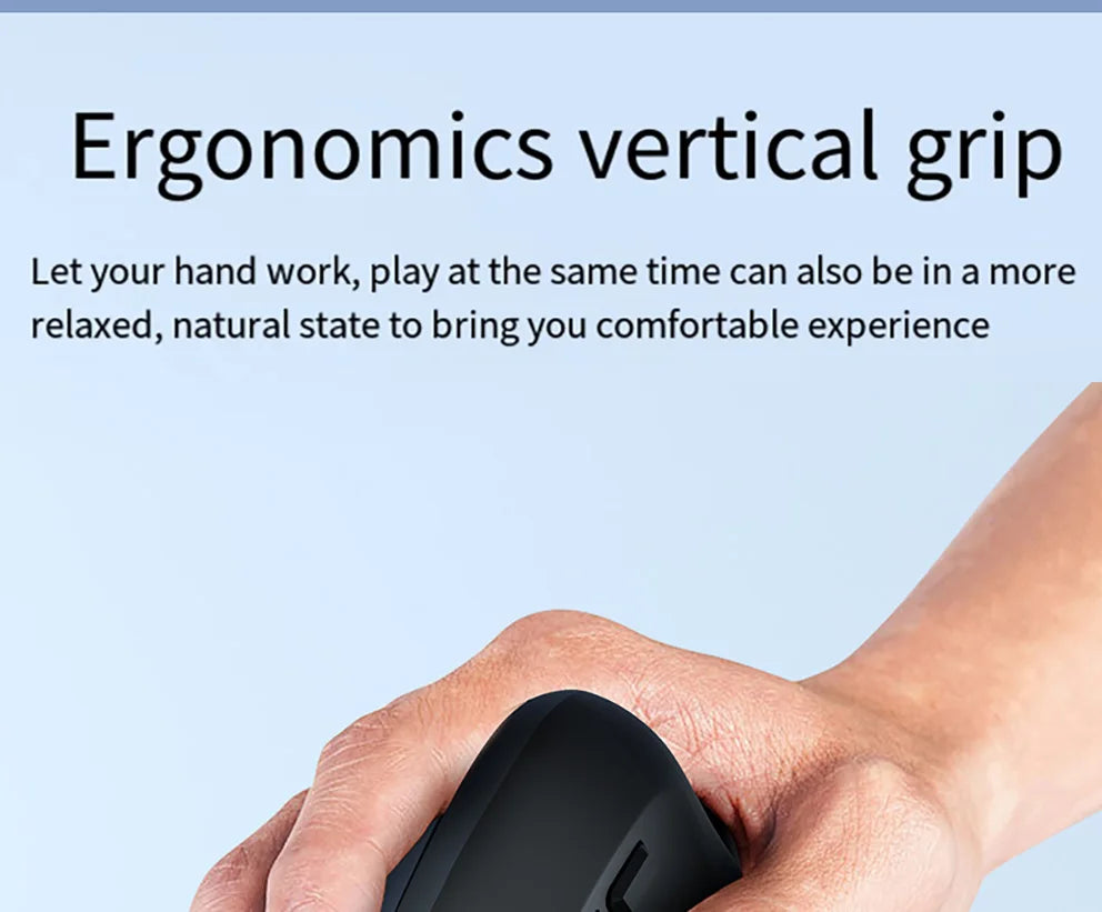 Wired Right Hand Vertical RGB Mouse Ergonomic Gaming Mouse 1600DPI USB Optical Wrist Healthy Mause for PC Computer