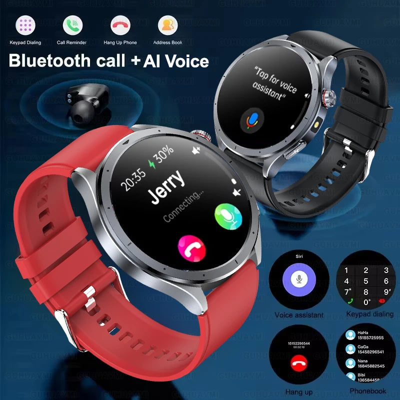 2025 New Body Fat Analysis Health Smart Watch ECG+PPG Uric Acid Blood Pressure Blood Oxygen Clock Call Smart Watch For Men Women