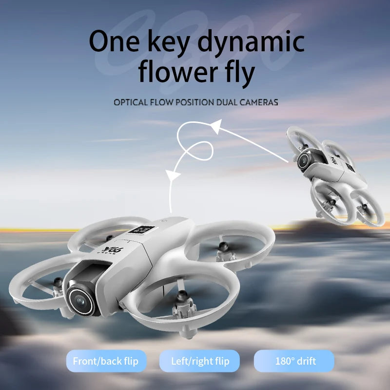New V66 Mini Drone WIFI FPV Hover 4K Professional HD Camera Pocket Coloful Lights Dron Rc Plane Foldable RC Quadcopter Boy Toys