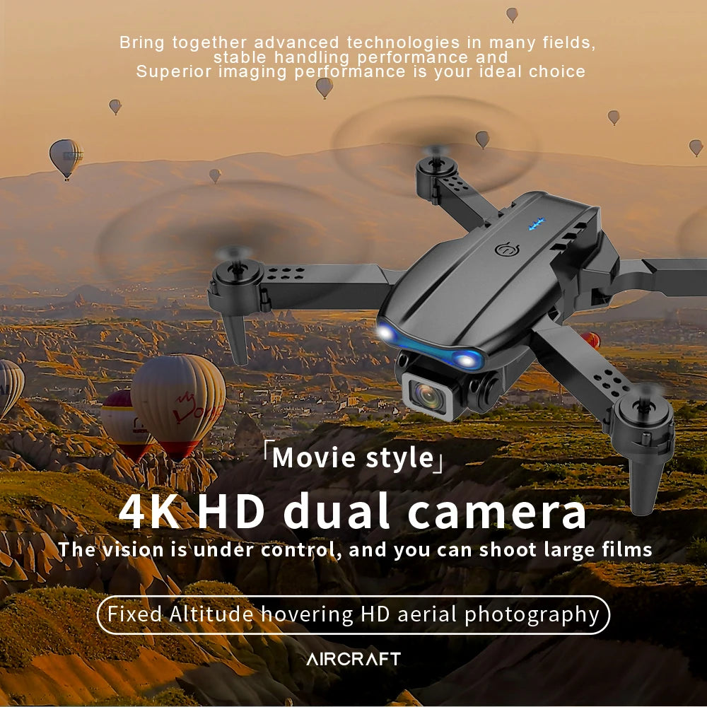 E99Pro Dron with Camera Professional 4K Dual Camera WIFI Optical Flow Drone fpv Obstacle Avoidance Aerial Photography Quadcopter