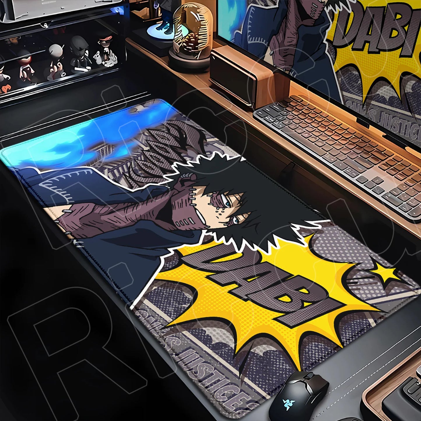 Japan Anime My Hero Academia Mousepad Bakugou Katsuki Large Lock Edge Keyboard Pad For Gamer Computer Desk Mats Anti-slip Rubber