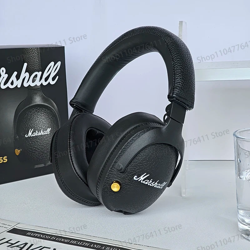 New MARSHALL MONITOR II Wireless Bluetooth Foldable Headphones Bass Active Noise Reduction Earphones Retro Music Gaming  Headset