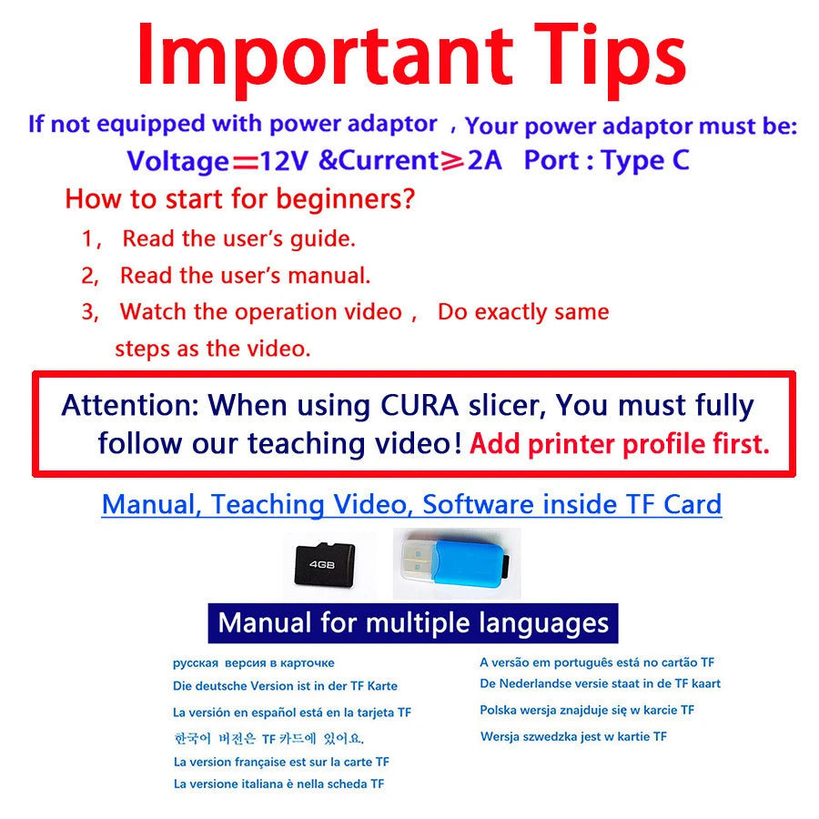 EasyThreed 3D Printer  Entry Level  Compatible with PLA TPU 1.75mm Filament  include Power Adaptor.