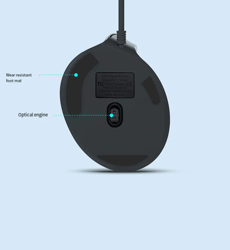 Wired Right Hand Vertical RGB Mouse Ergonomic Gaming Mouse 1600DPI USB Optical Wrist Healthy Mause for PC Computer