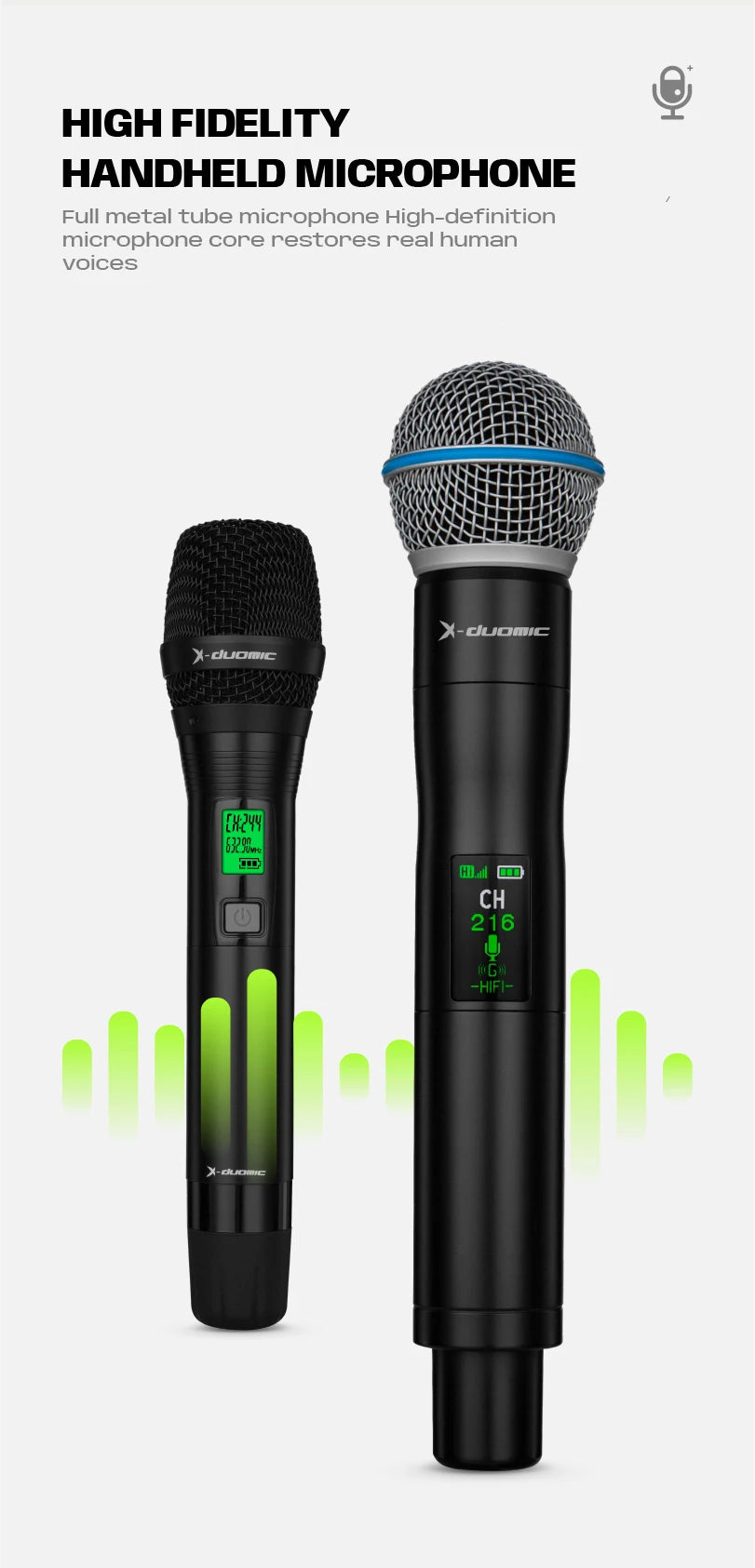 X-DUOMIC M300PRO true diversity one to four wireless microphone professional stage performance balanced reverb anti-howling