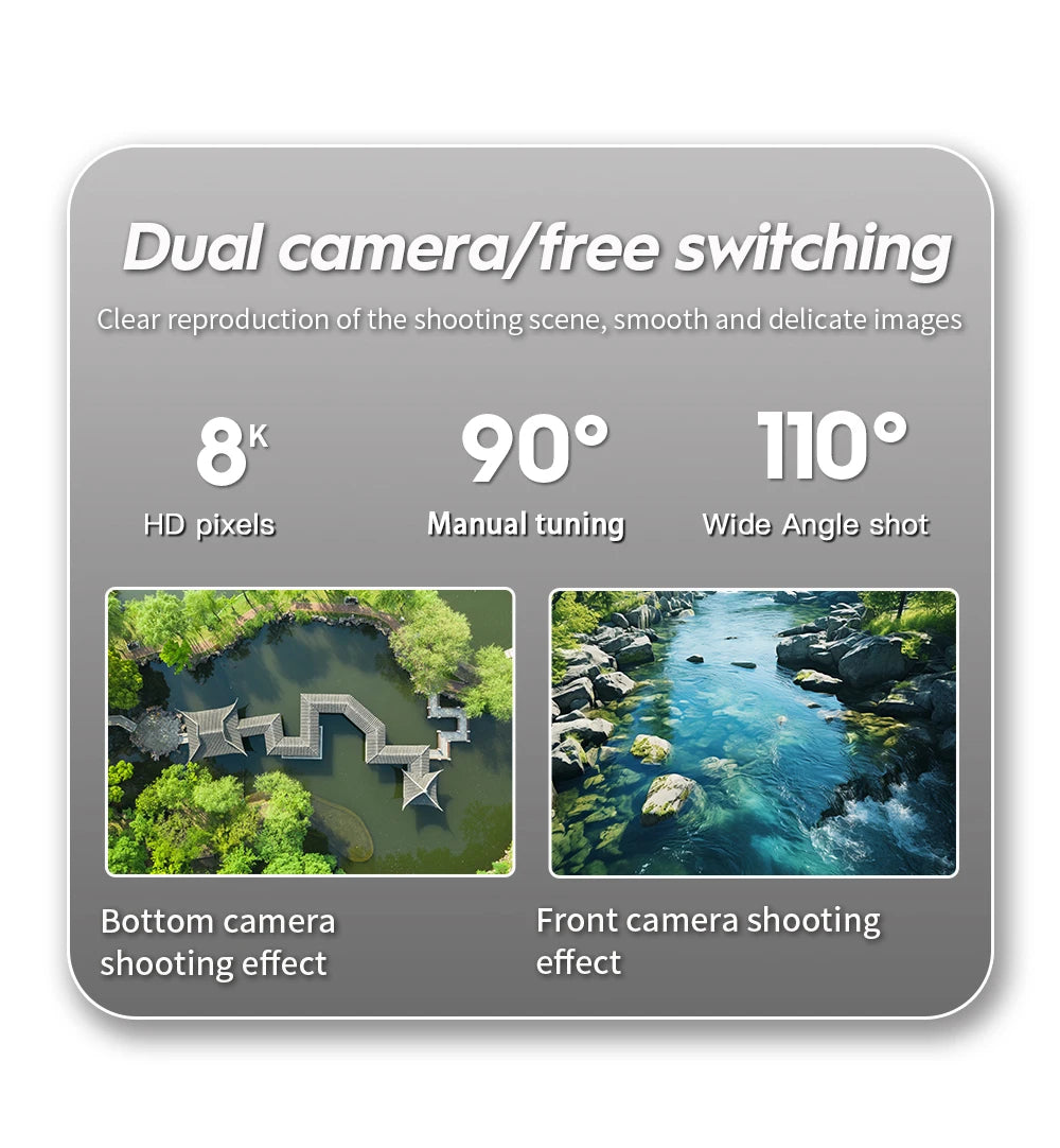 E99Pro Dron with Camera Professional 4K Dual Camera WIFI Optical Flow Drone fpv Obstacle Avoidance Aerial Photography Quadcopter