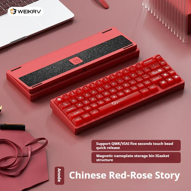 Sugar65 V2 Lucky65 V2 Aluminum Alloy Mechanical Keyboard 3-Mode Customization 2.4g Bluetooth Hotswap Gasket RGB Gaming Keyboard