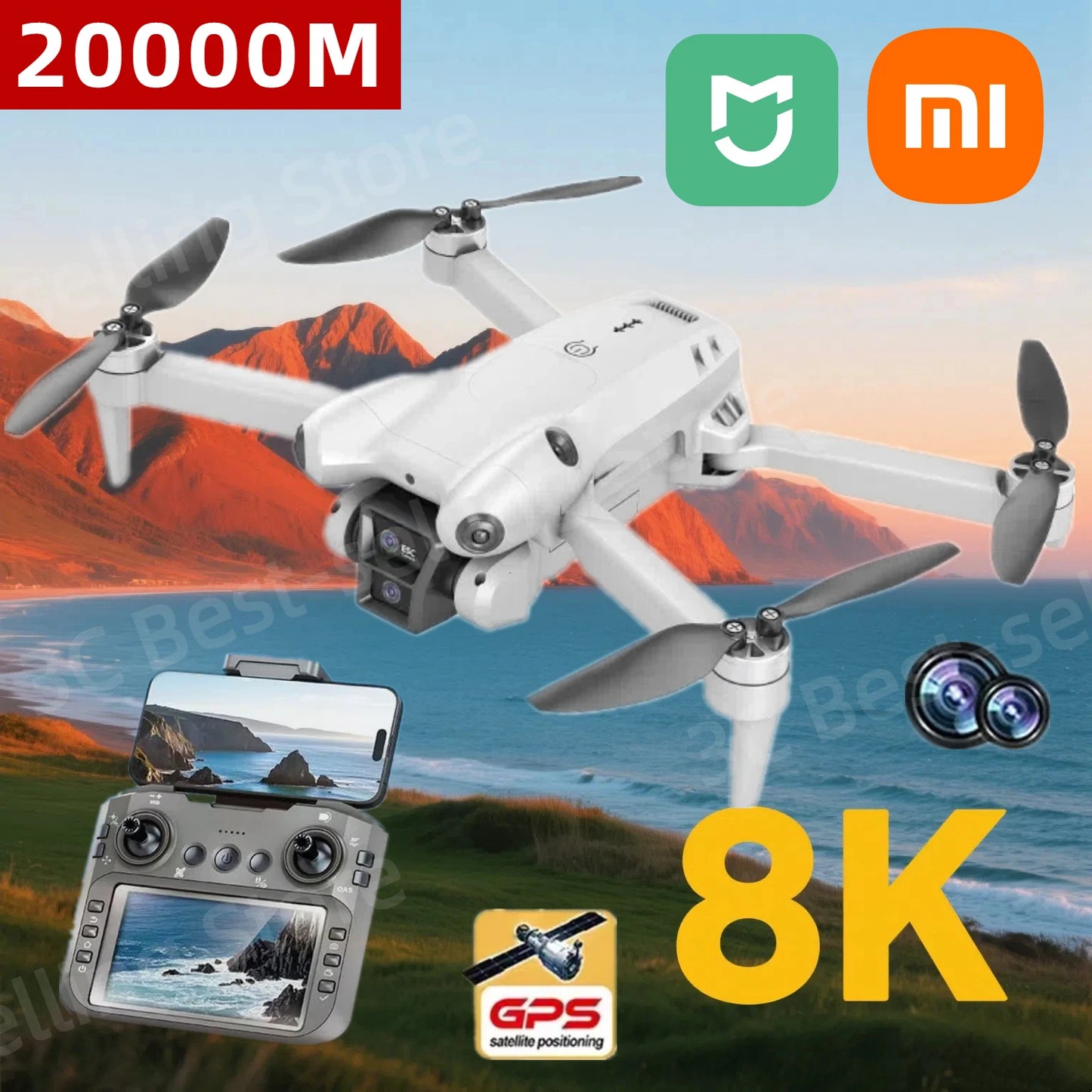 Xiaomi Mijia S101mex Drone 8k 5g Professional Hd Dual Camera Brushless  Quadcopter Aerial With Screen Remote Control Aircraft