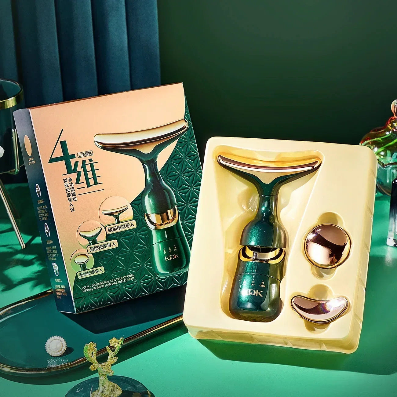 3 in 1 Face Massager Neck Facial Eye Massage Introducer Microcurrent Skin Rejuvenation Anti Aging Beauty Device Wholesale