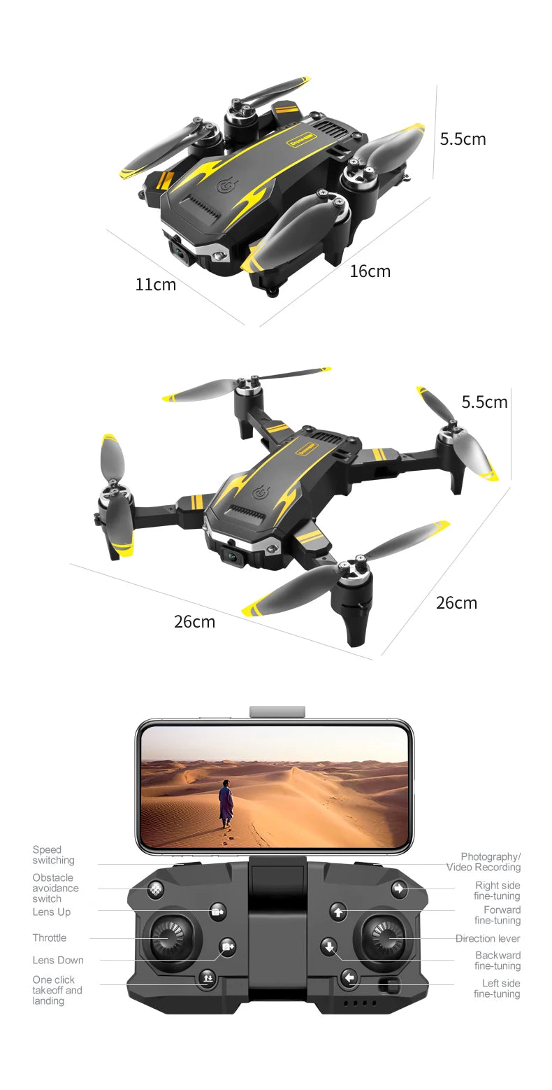 Xiaomi S6 pro Drone Aerial 8K HD Professional Foldable Obstacle Avoidance Quadcopter Dual Camera GPS WIFI RC UAV Christmas Gifts