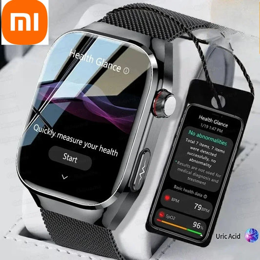 Xiaomi Blood Pressure Uric Acid Body Fat Smartwatch Micro Physical Examination Organ Health Watches Bluetooth Call Smart Watch