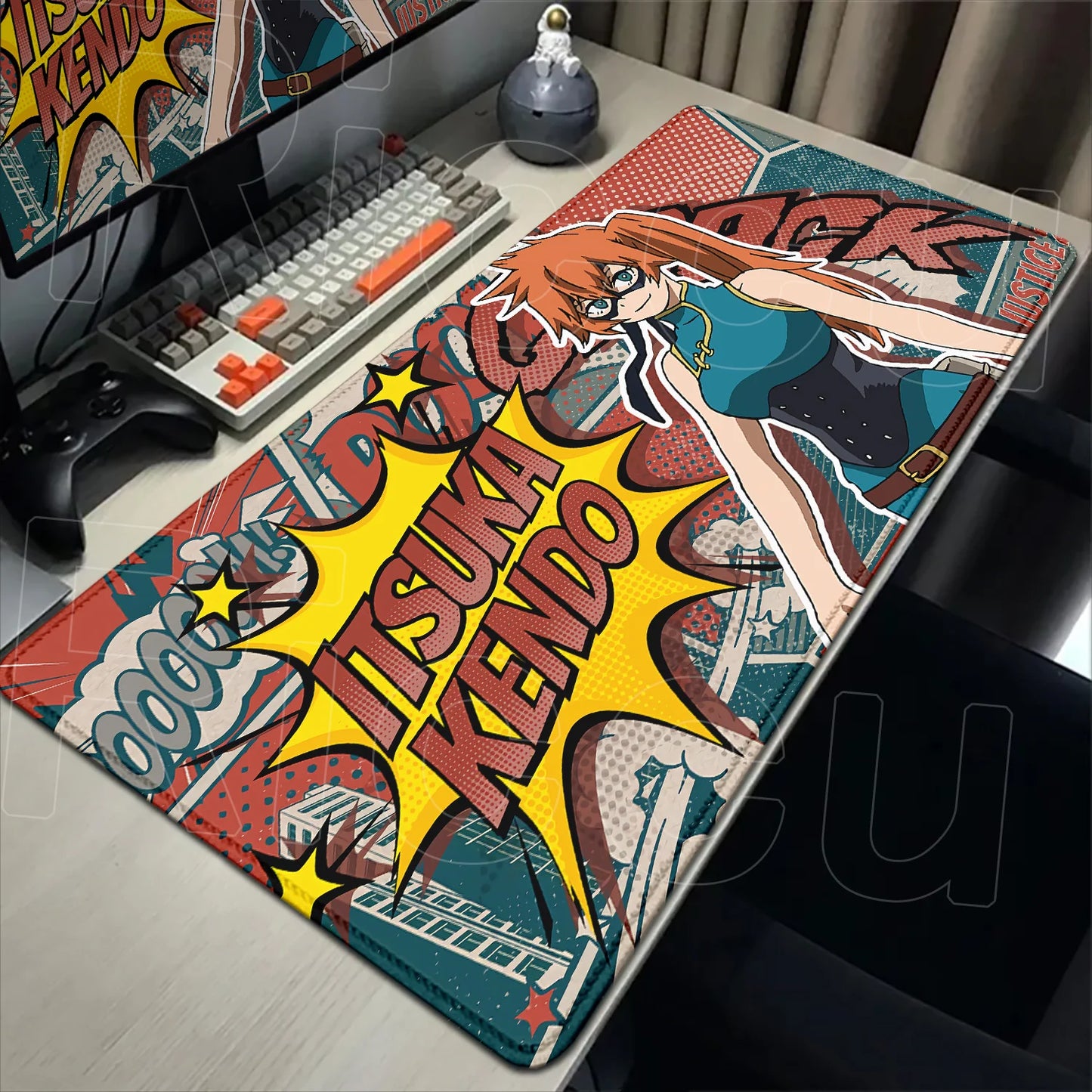 Japan Anime My Hero Academia Mousepad Bakugou Katsuki Large Lock Edge Keyboard Pad For Gamer Computer Desk Mats Anti-slip Rubber