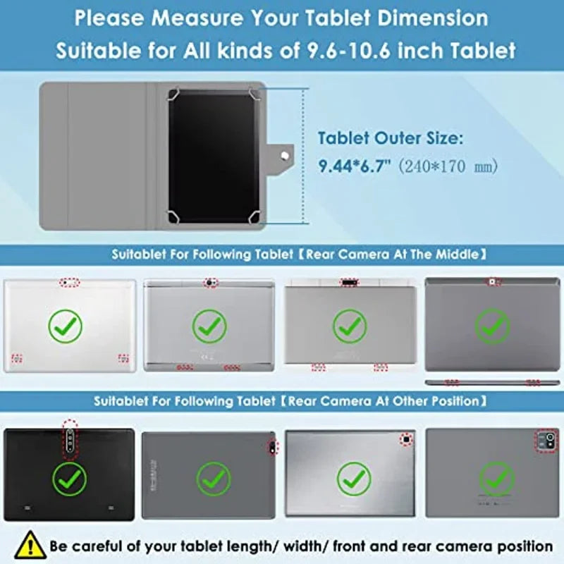 Universal 7"8"10.1"Tablet Case,8inch 10inch Tablet Cover,Folio Leather Stand Shell Case for 7-10.5 inch Android/iOS/Windows Capa