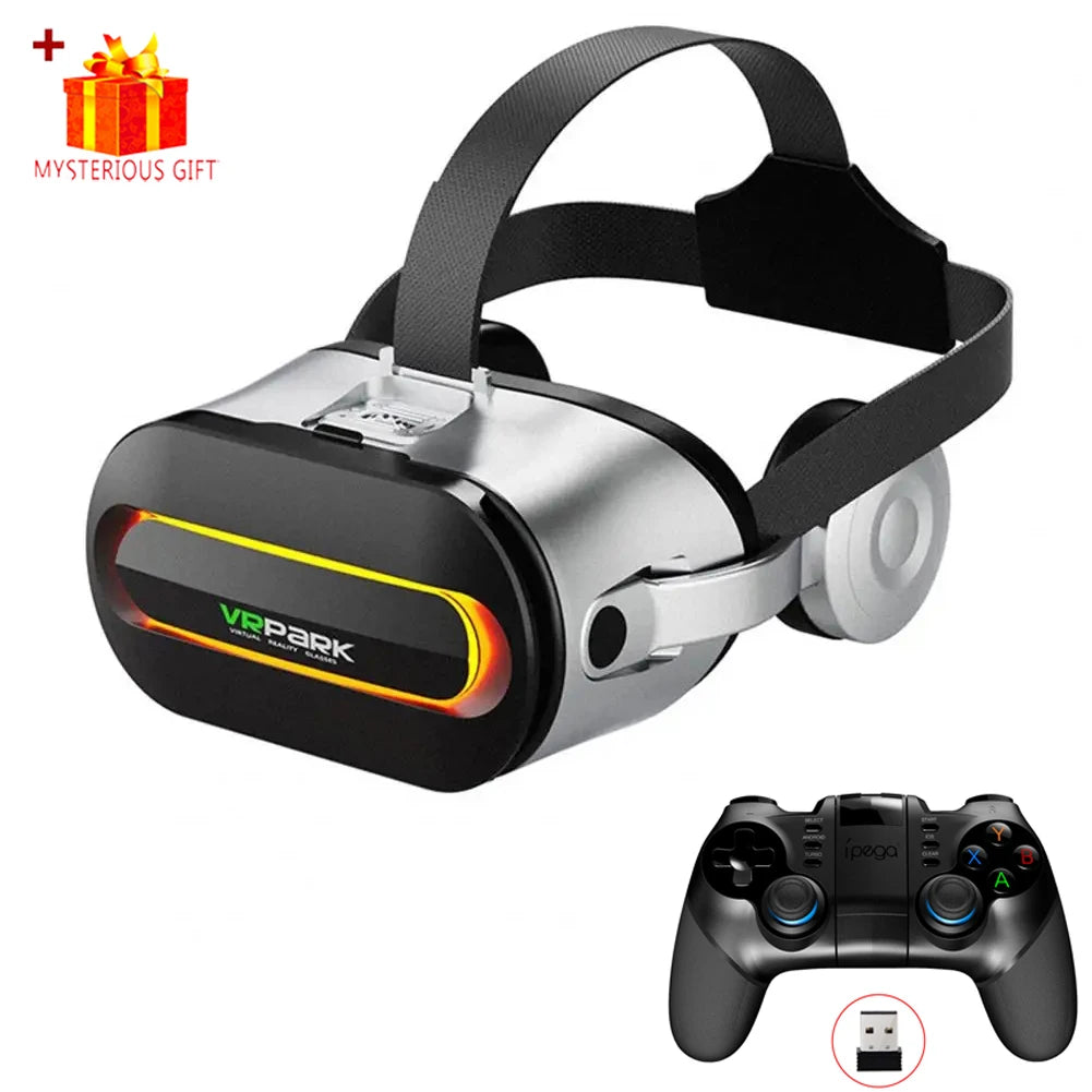 Smart Phone VR Glasses Virtual Reality Headset Bluetooth 3D Devices Headphones Helmet Goggles Lenses Smartphone Mobile Cell Viar
