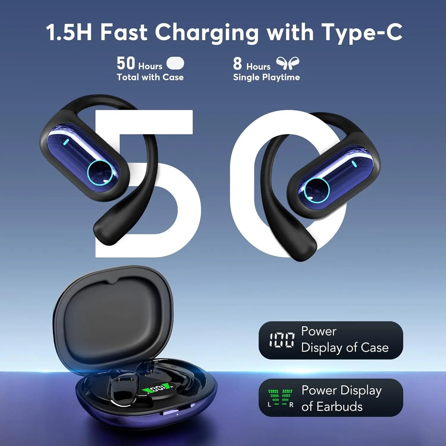 168 Languages AI Translation Earbuds,Bluetooth 5.4 Headphones Translator,Smart Mode Touch Screen Real-Time Earphones Fit Work