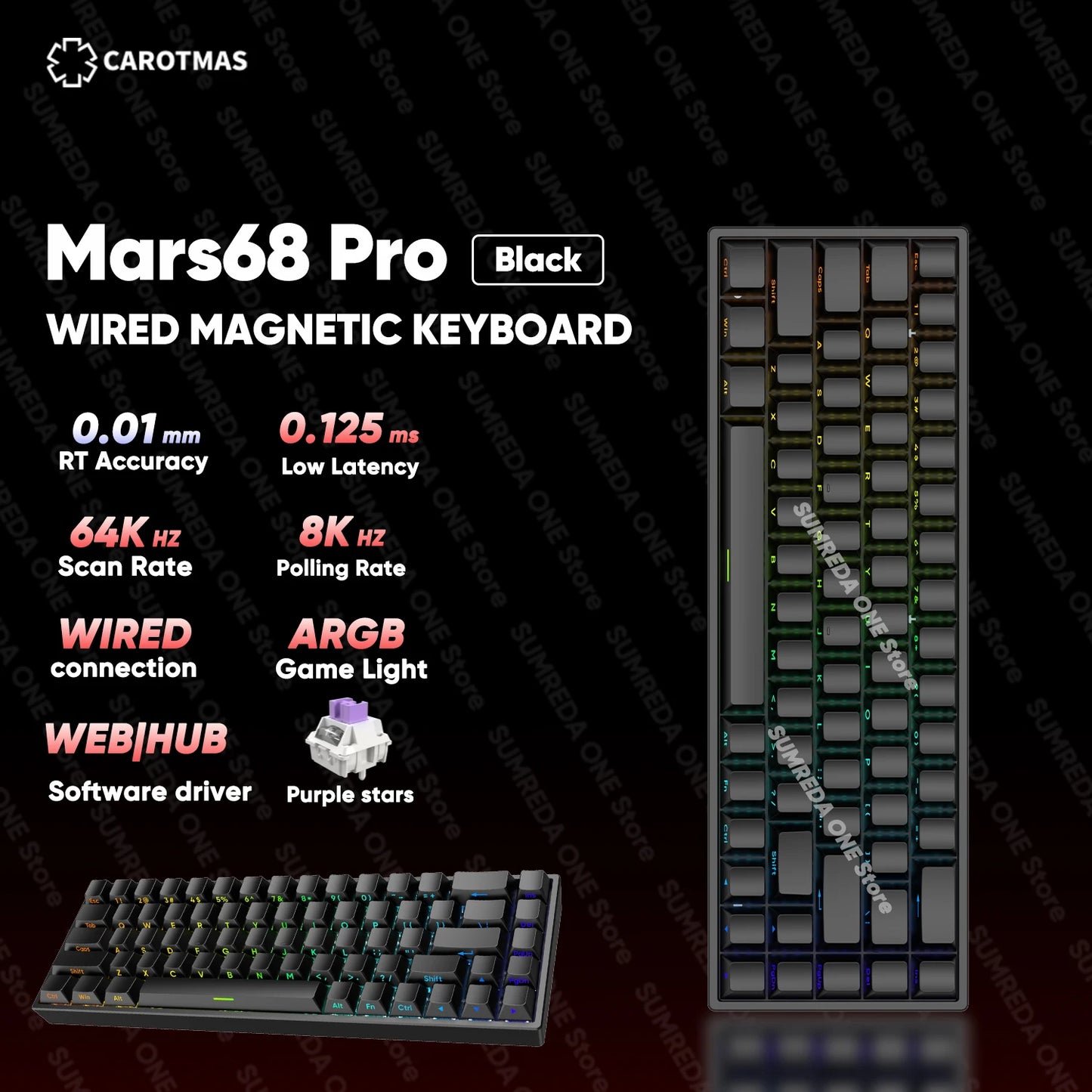 IROK Carotmas Mercury68 Max mars68 pro Mercury 68 Gaming Magnetic Mechanical Keyboard Rapid Trigge 0.001 8K Wired Gamer Keyboard