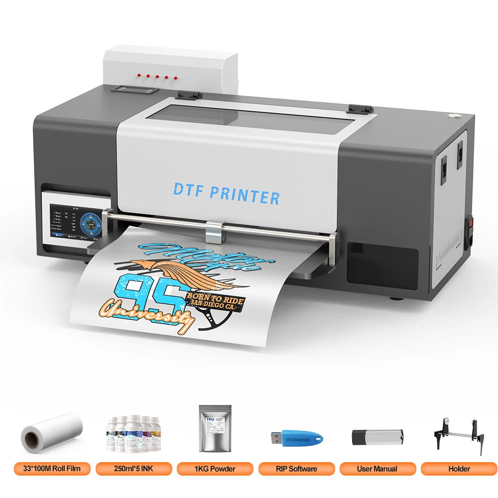 A3 DTF Printer Impresora 13inch XP600 DTF Printer Transfer Printe Direct Roll Film Printing Jeans Bag Hat DTF Printing Machine