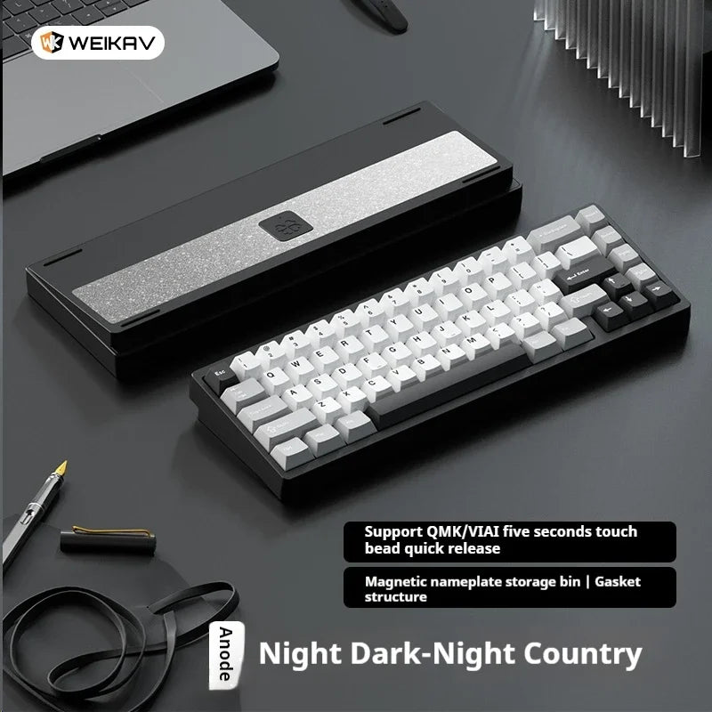 Sugar65 V2 Lucky65 V2 Aluminum Alloy Mechanical Keyboard 3-Mode Customization 2.4g Bluetooth Hotswap Gasket RGB Gaming Keyboard