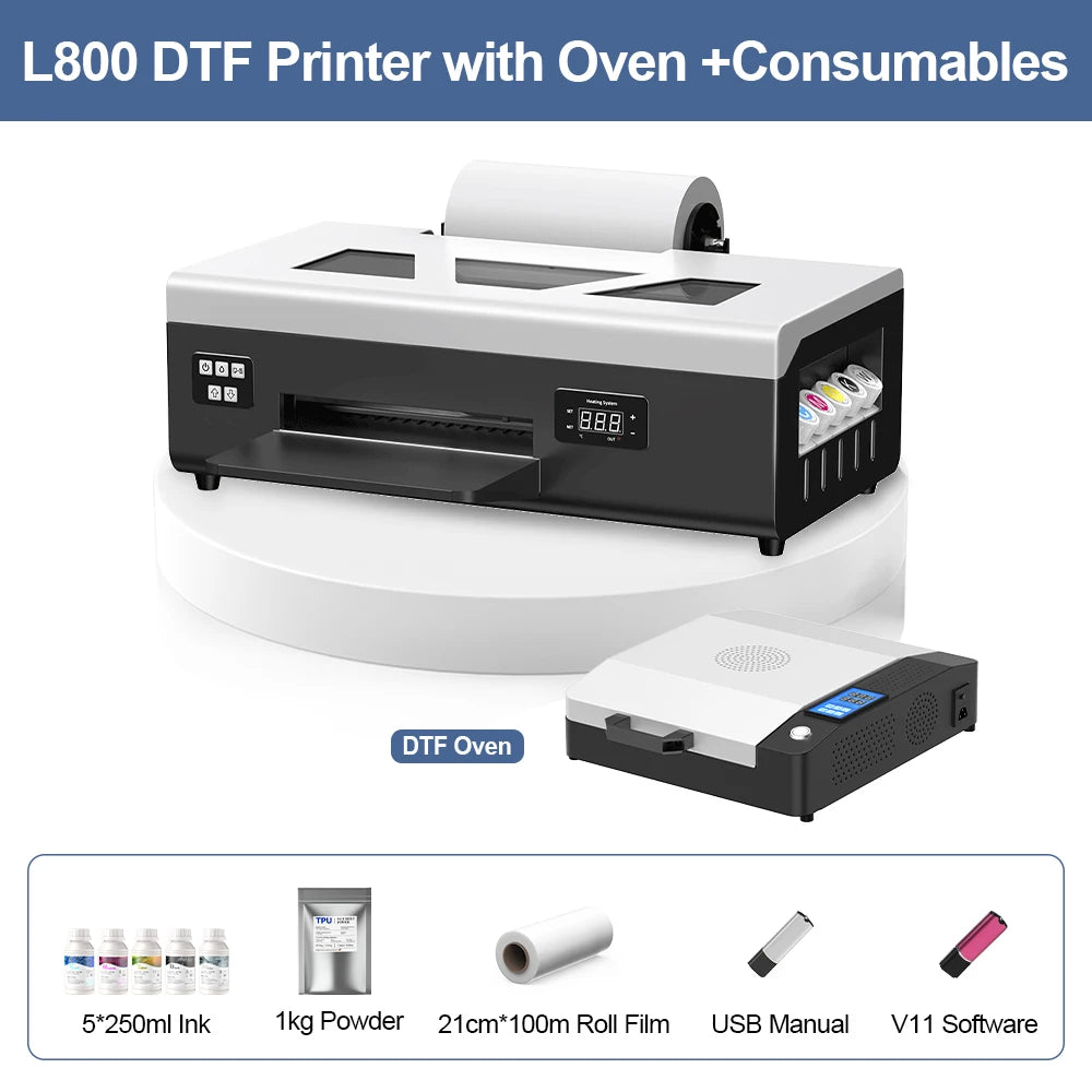 A4 DTF Printer for Epson L805 Printhead 8.5inch Roll DTF Printer Direct to Film DTF Printer For Clothes tshirt Printing Machine