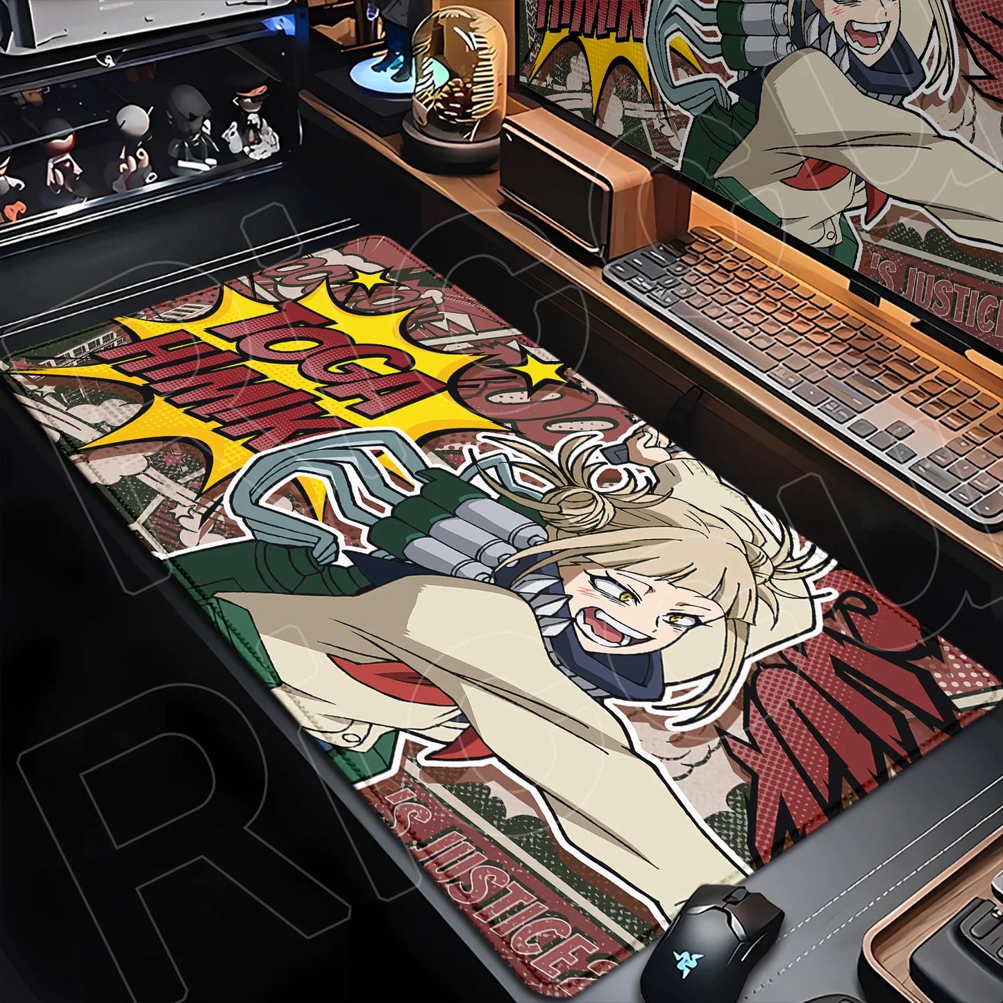 Japan Anime My Hero Academia Mousepad Bakugou Katsuki Large Lock Edge Keyboard Pad For Gamer Computer Desk Mats Anti-slip Rubber