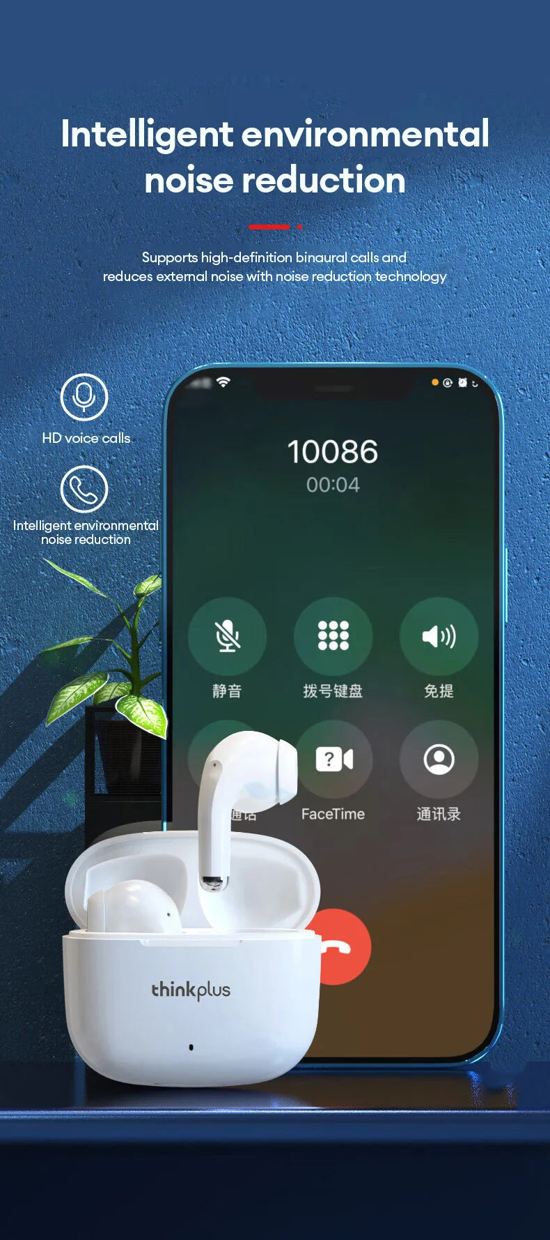 Lenovo LP40 Pro Translation Earburds TWS Bluetooth Real Time Translation Long Endurance AI Earphones Travel Translator Headset