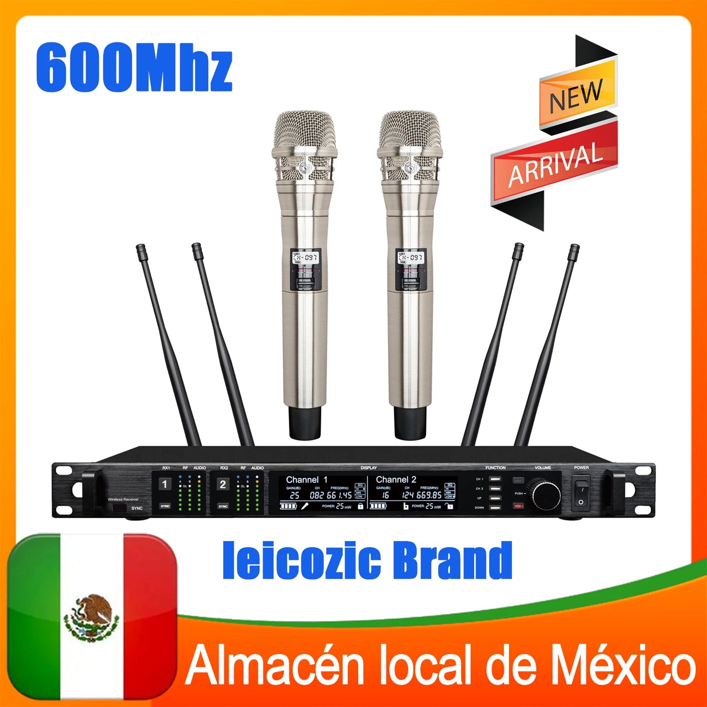 Leicozic Professional Wireless Microphone Chrome KSM8 AD4D Fit Beta58 Beta87a Dual Microfone Lapel Headset Mic Stage Performance