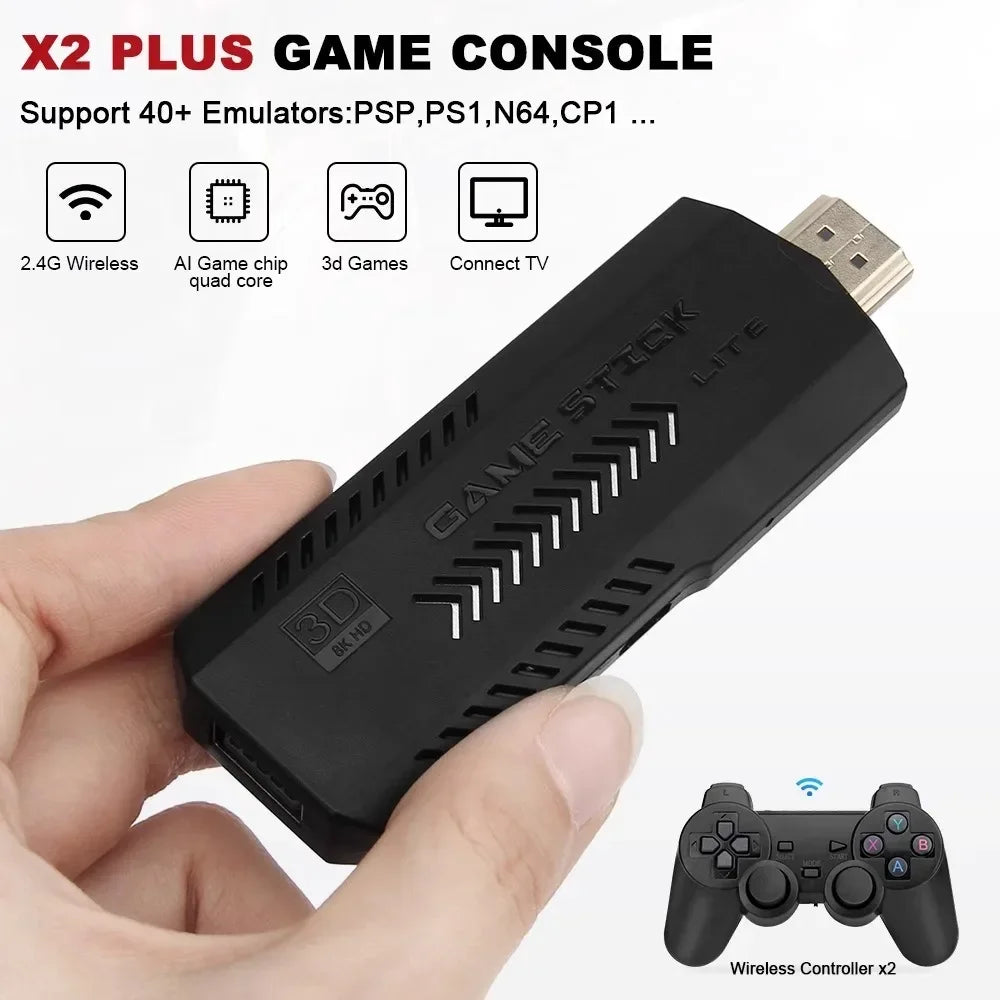X2 Plus 64G 128G 256G 50000 Games Retro Video Game Console with GD10 Pro Stick 4K 3D HD Support Wireless Controller254