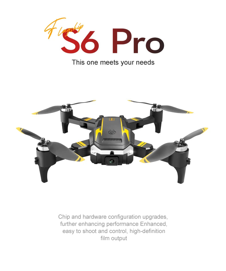 Xiaomi S6 pro Drone Aerial 8K HD Professional Foldable Obstacle Avoidance Quadcopter Dual Camera GPS WIFI RC UAV Christmas Gifts